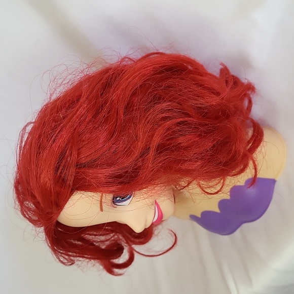 Disney Princess Little Mermaid Ariel Hair Styling Head Just Play 6" - Picture 6 of 14